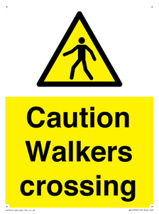 Caution walkers crossing